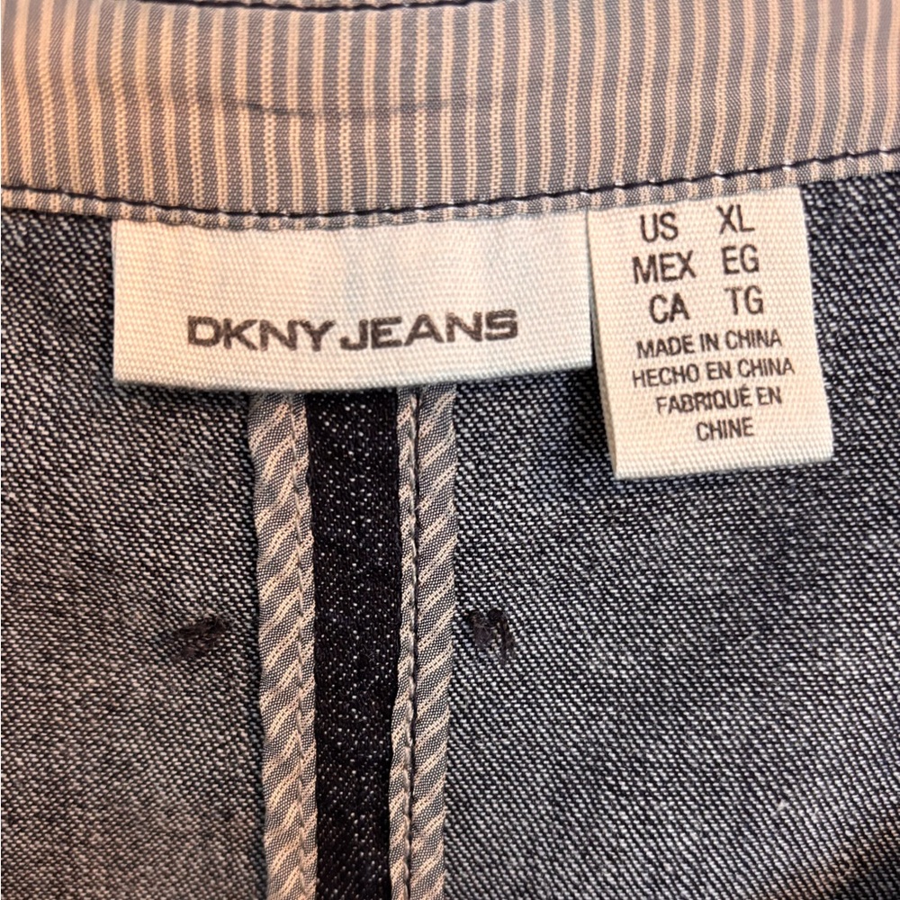 DKNY Denim Dress with tie waist - Picture 6 of 11